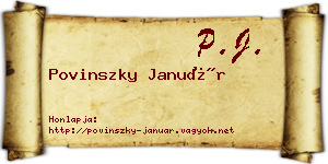 Povinszky Január névjegykártya
